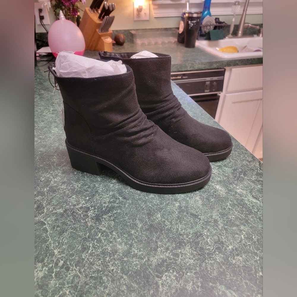 Women’s Torrid Black Suede-Look Ankle Boots Size 13